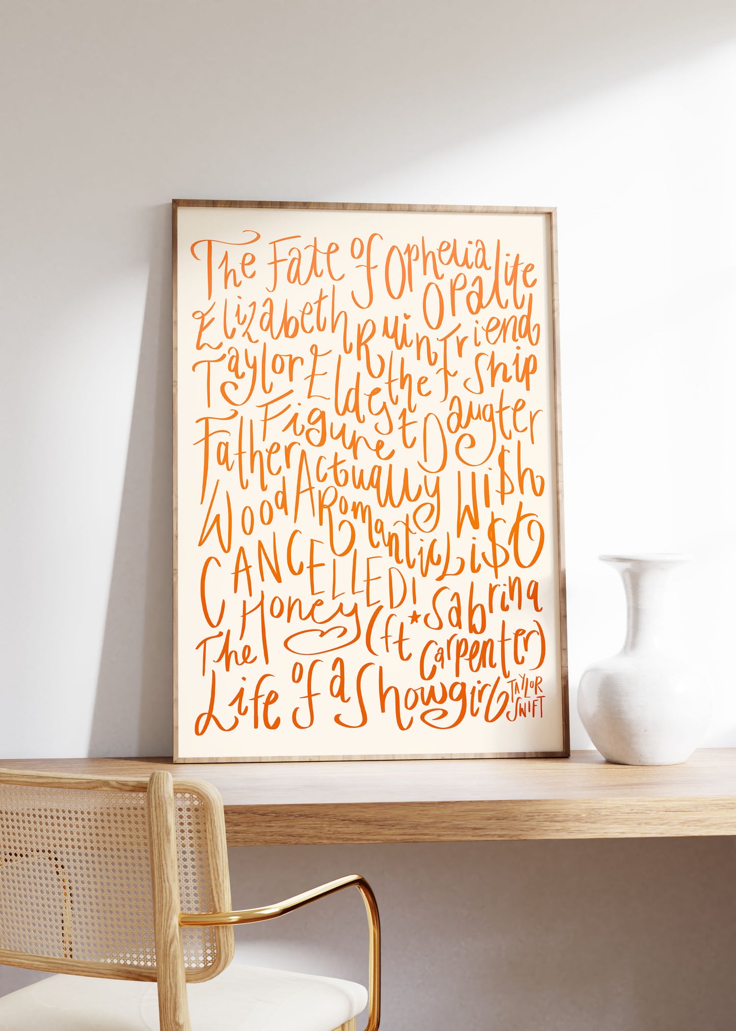 Taylor Tracklist Poster (LOASG) | Pop Culture Wall Art Print