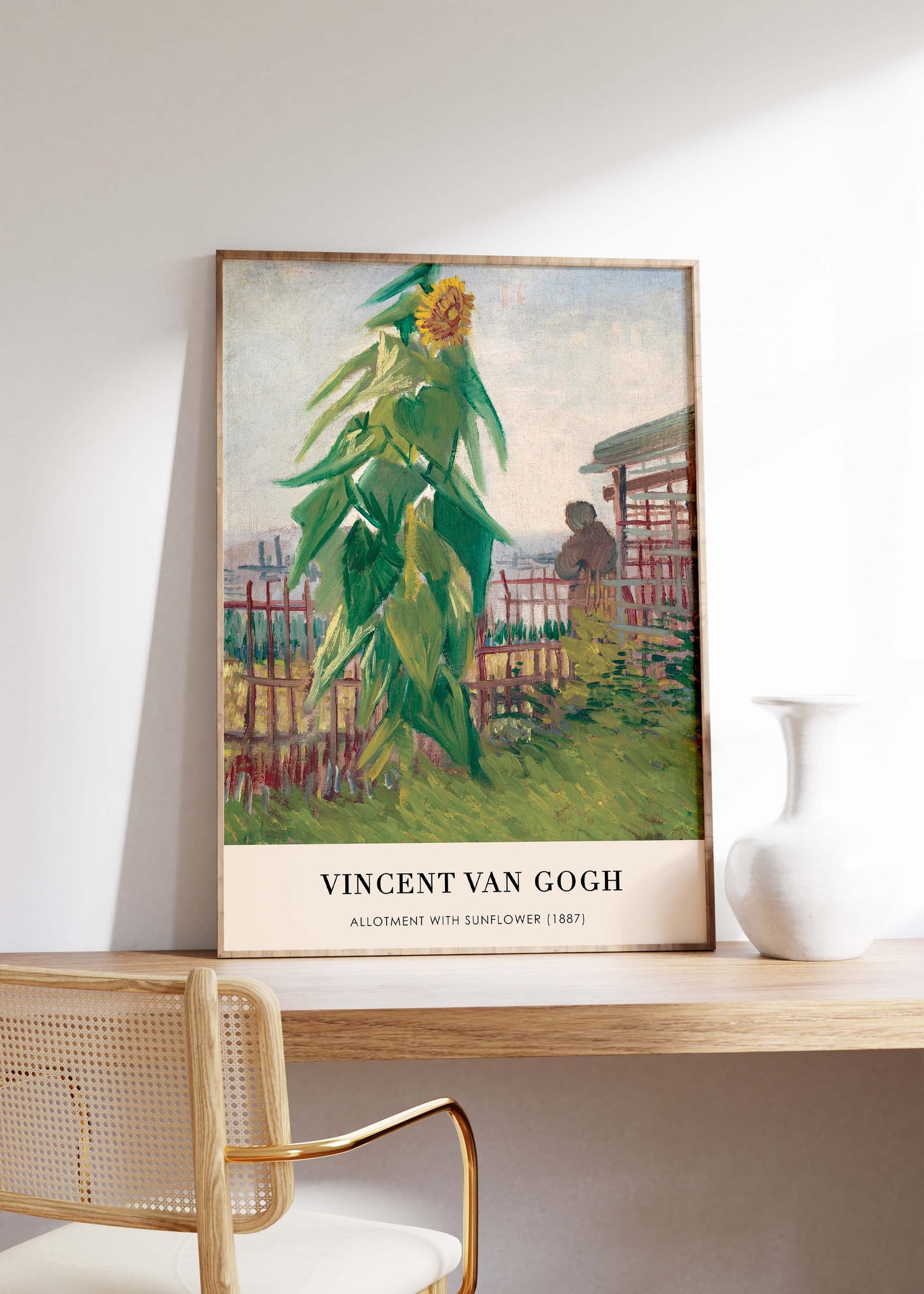 Allotment with Sunflower (1887) | Vincent Van Gogh