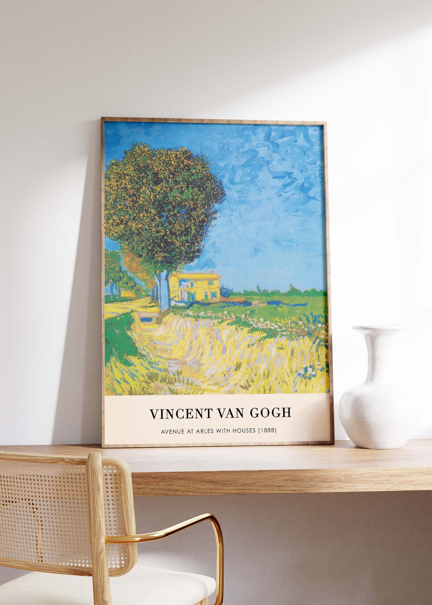 Avenue at Arles with houses (1888) | Vincent Van Gogh