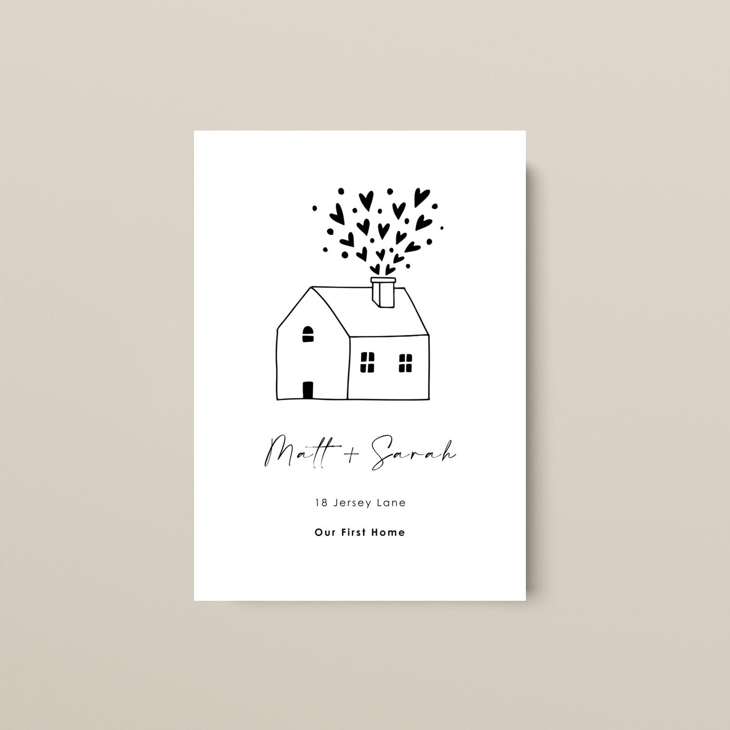 Personalised First Home Print
