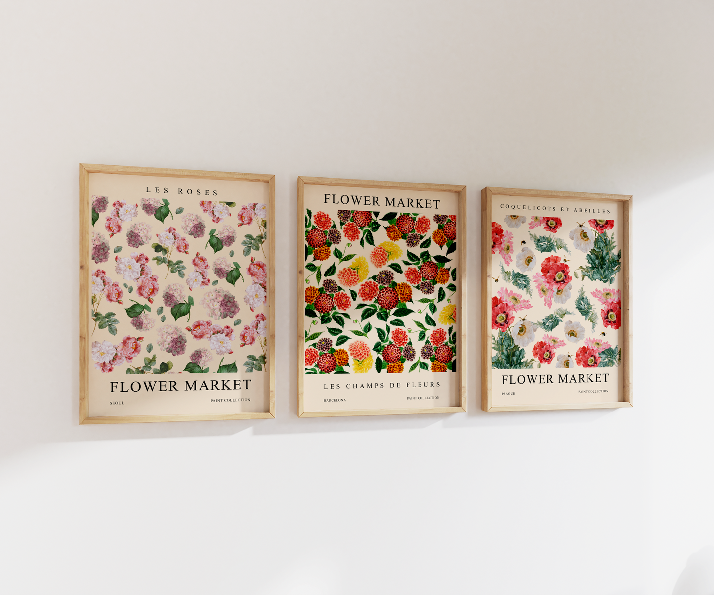 Flower Market Print Set | Gallery Wall | Set of 3