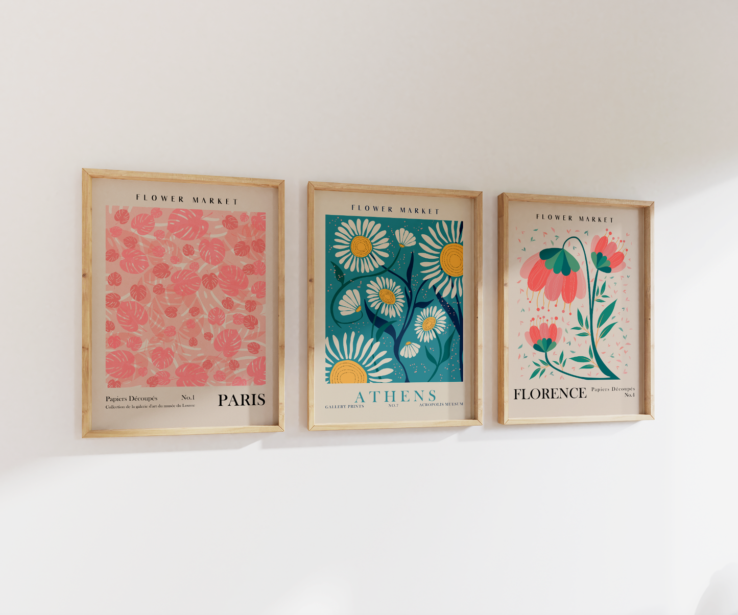 Flower Market Pastel Print Set | Gallery Wall | Set of 3