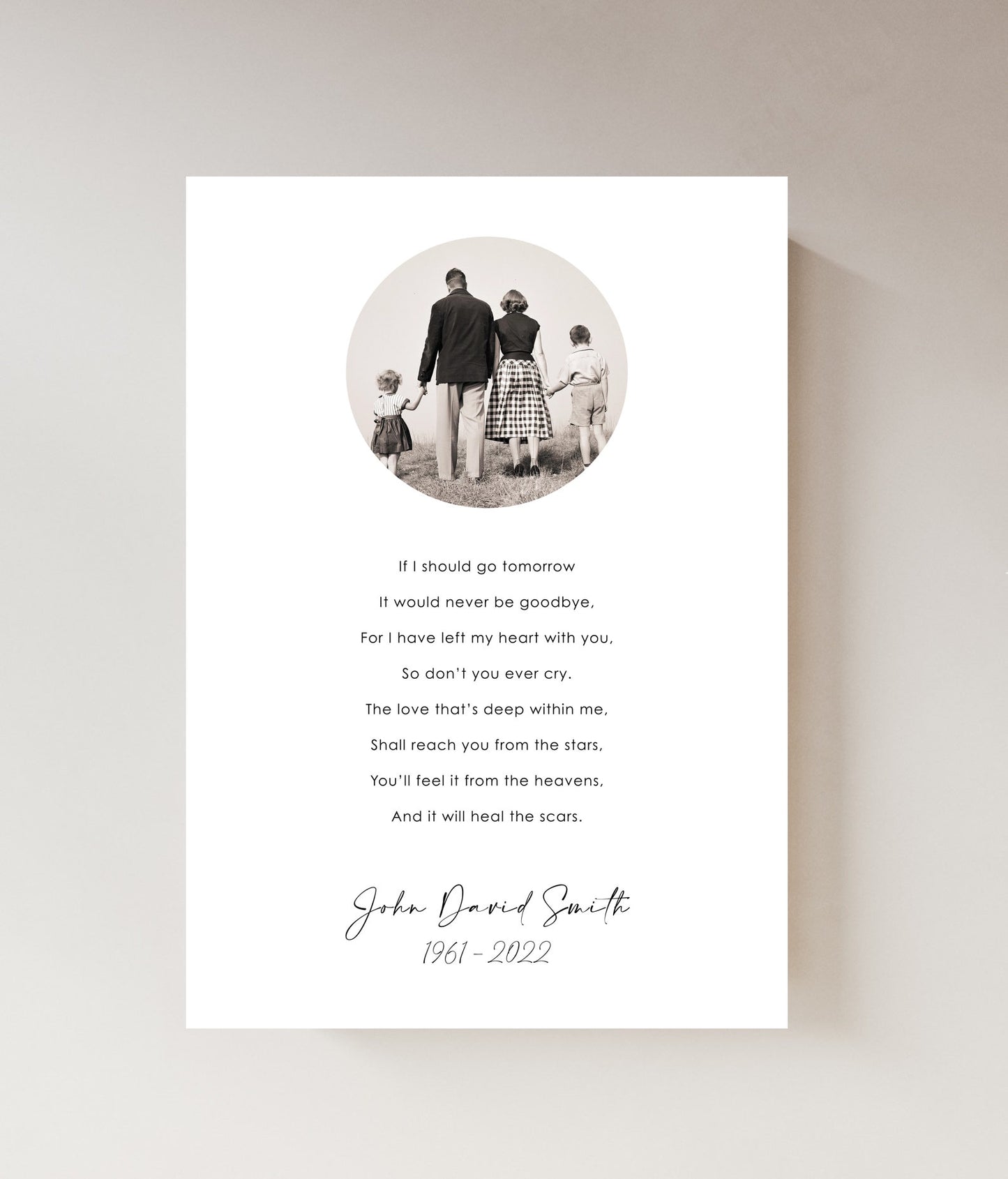 In Memory of | Personalised Memorial Wall Art