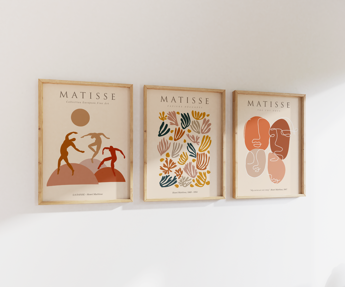 Henri Matisse Warm Tones | Gallery Wall | Set of 3