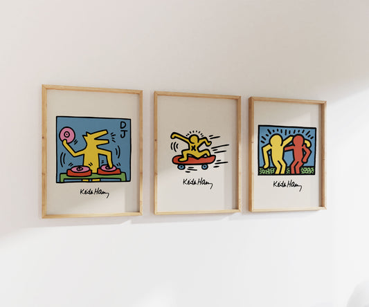 Keith Haring Print Set | Gallery Wall | Set of 3