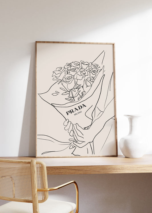 Designer Bouquet Print | Modern Art Collection