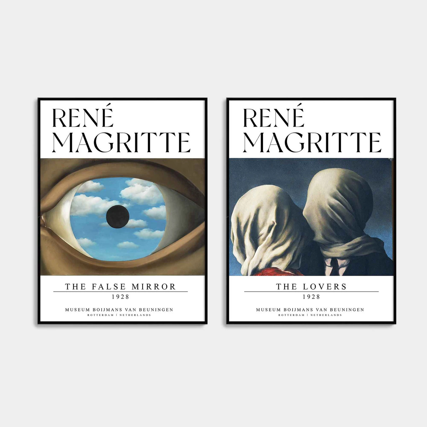 René Magritte Exhibition | Gallery Wall | Set of 2 Prints