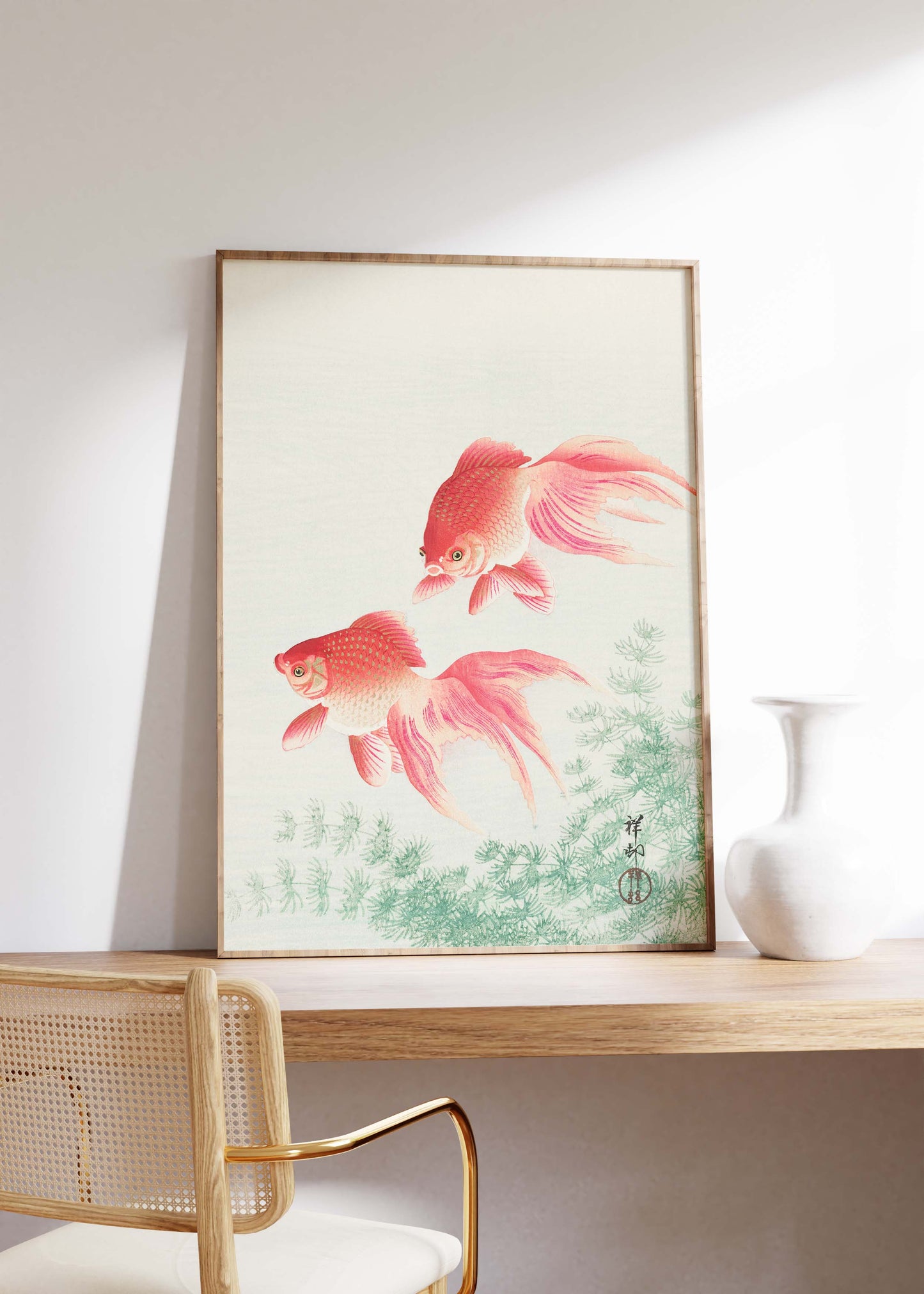 Two Veil Goldfish (1926) | Ohara Koson | Japanese Wall Art