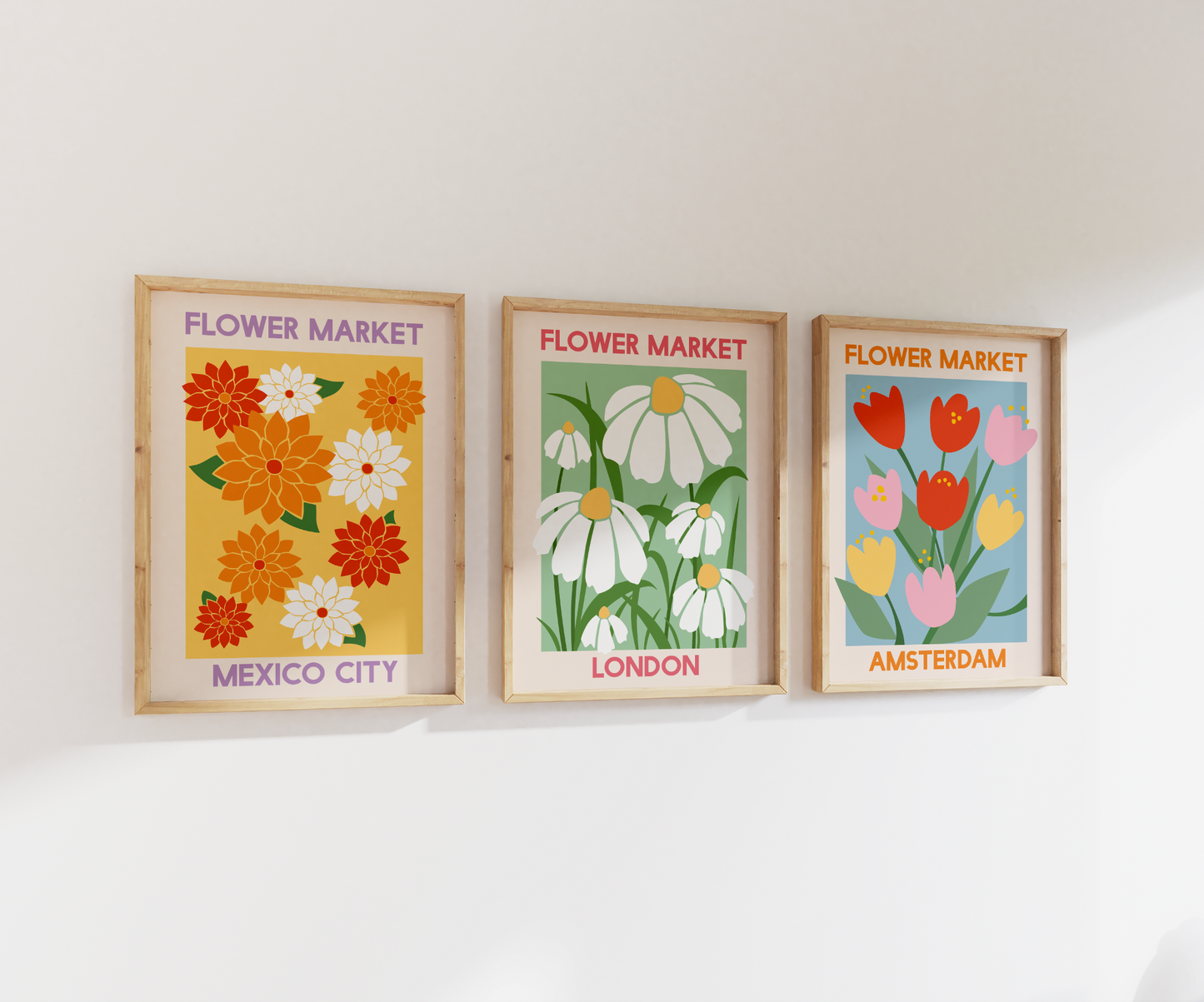 The Flower Market Print Set | Gallery Wall | Set of 3