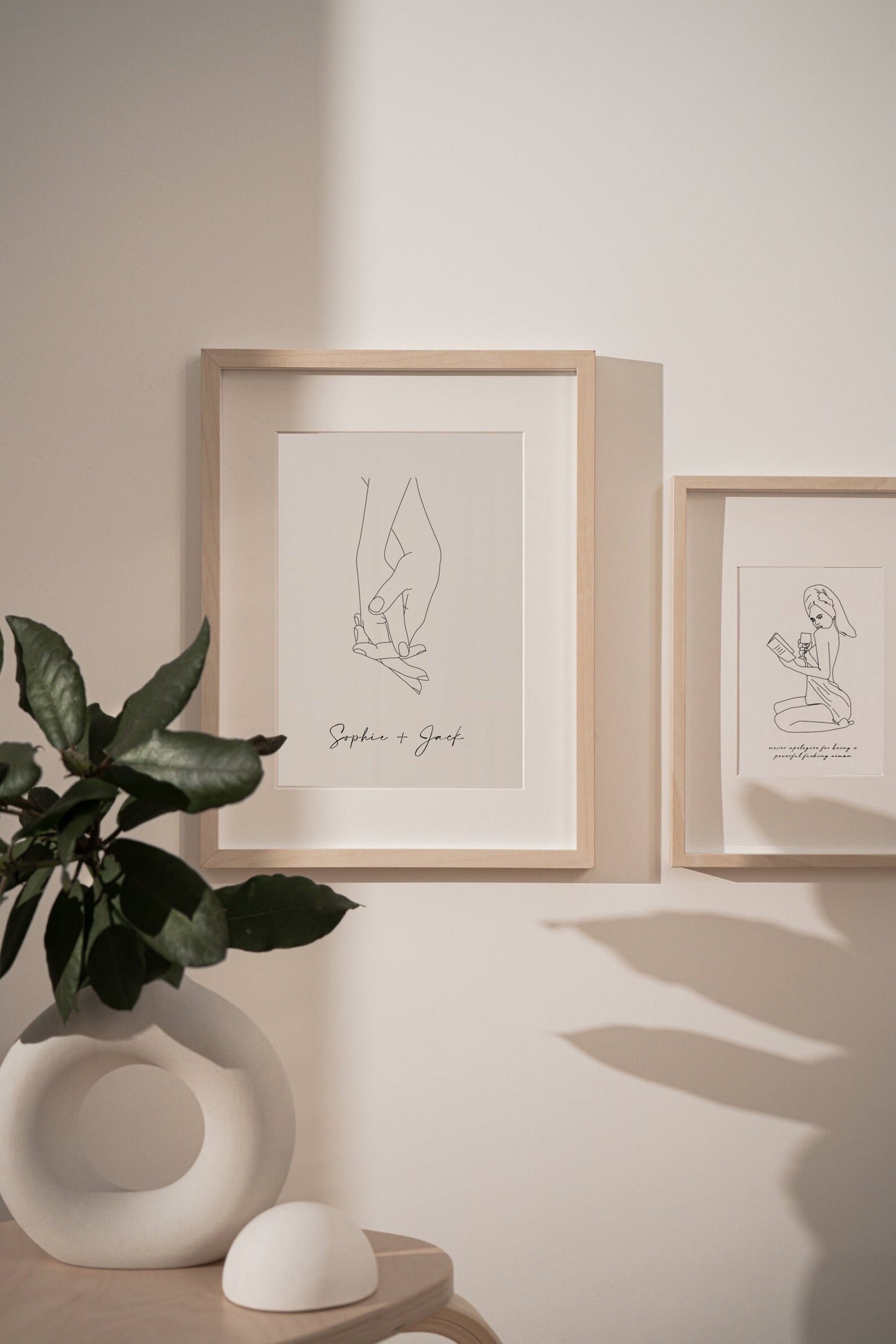 Personalised Couple Holding Hands Print
