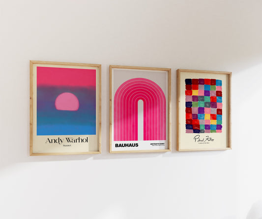 Warhol, Bauhaus + Klee Print Bundle | Gallery Wall | Set of 3