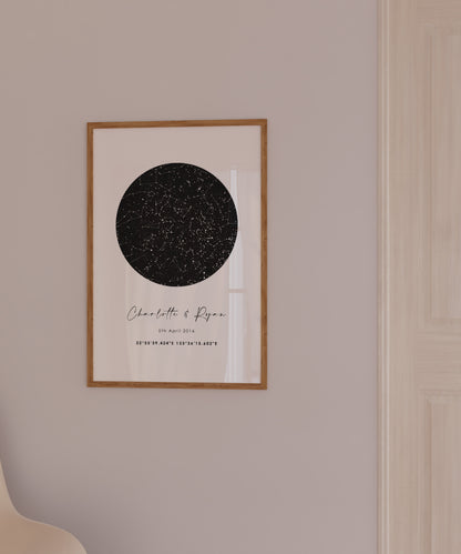 Personalised Constellation Star Map Print