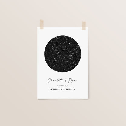 Personalised Constellation Star Map Print