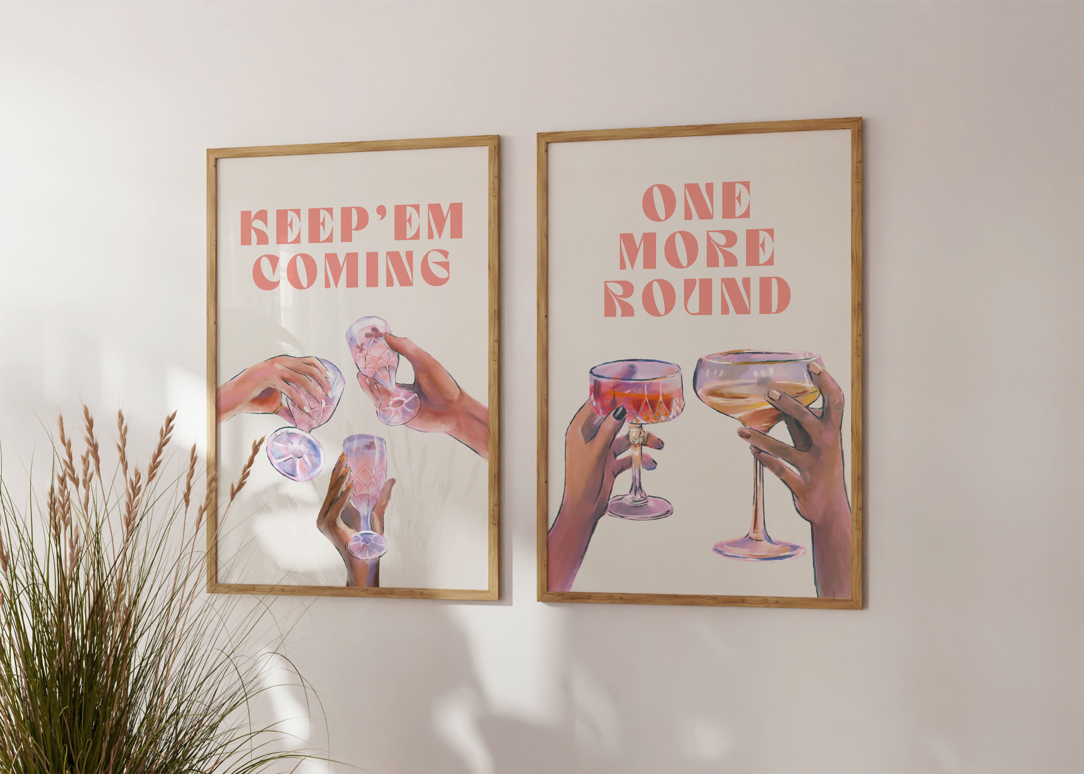 Cocktail Art Print Duo | Gallery Wall | Set of 2 – Studio93