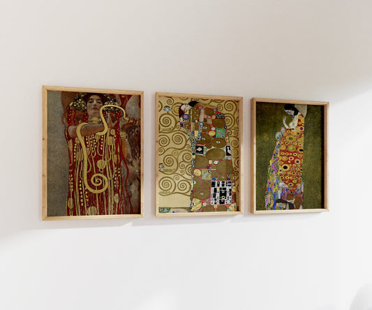 Gustav Klimt Print Set | Gallery Wall | Set of 3
