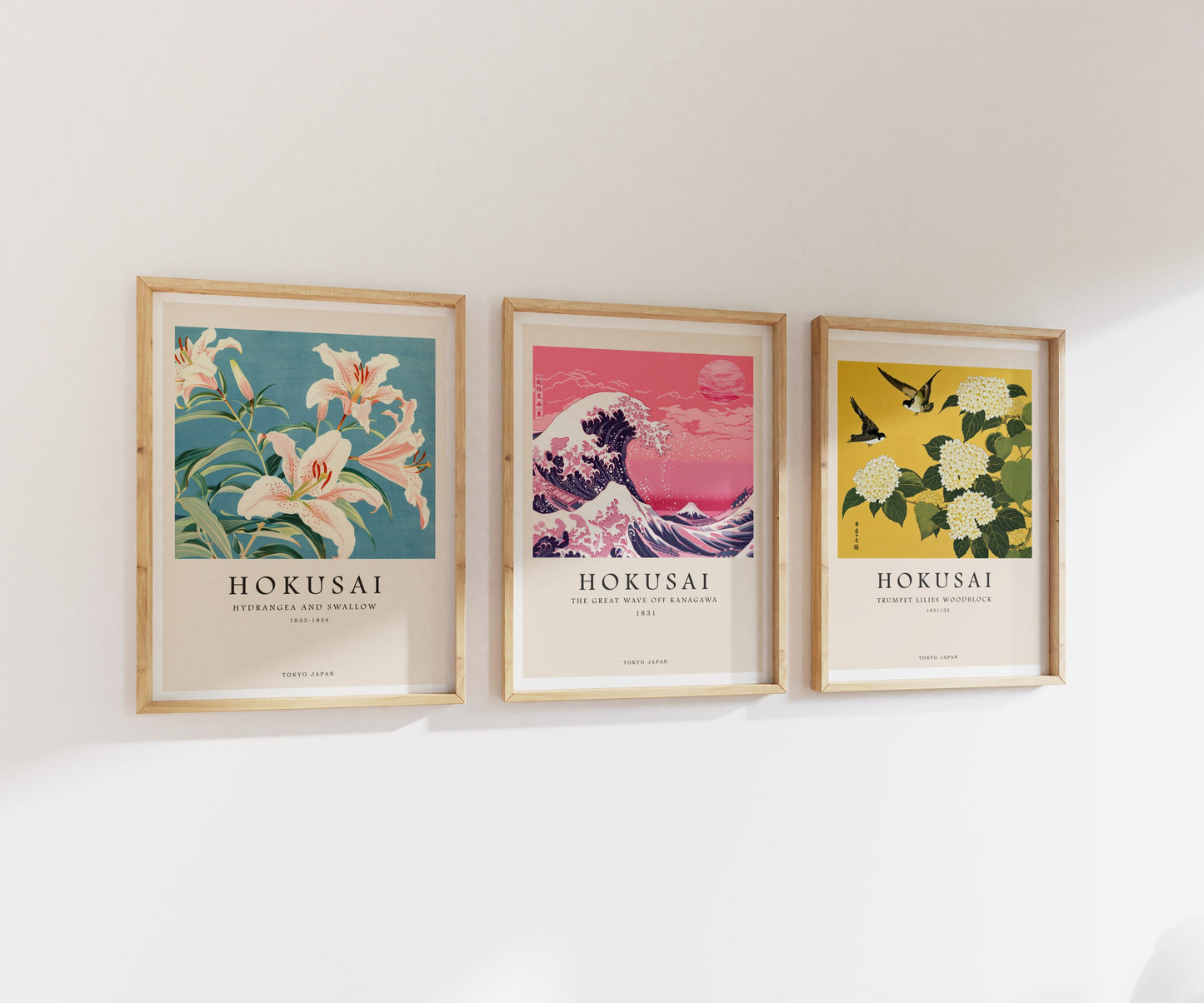 Katsushika Hokusai Print Set | Gallery Wall | Set of 3