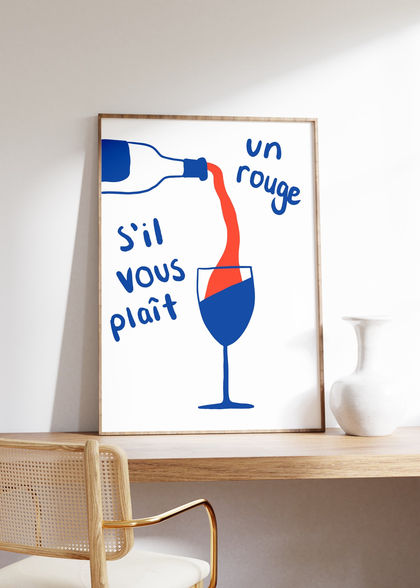 Red Wine Please! Print | Bar Cart | Kitchen Decor