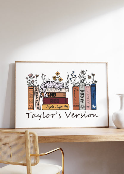 Taylor's Albums | Pop Culture Wall Art Print