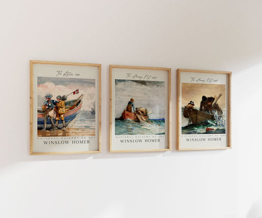 Winslow Homer Trio | Gallery Wall | Set of 3