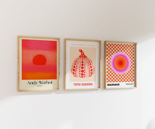 Warhol, Bauhaus + Kusama Bundle | Gallery Wall | Set of 3