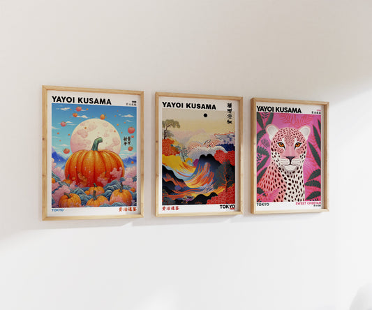 Yayoi Kusama (inspired) Print Set | Gallery Wall | Set of 3