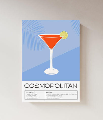 Cosmopolitan | Cocktail Art | Bar Cart Decor