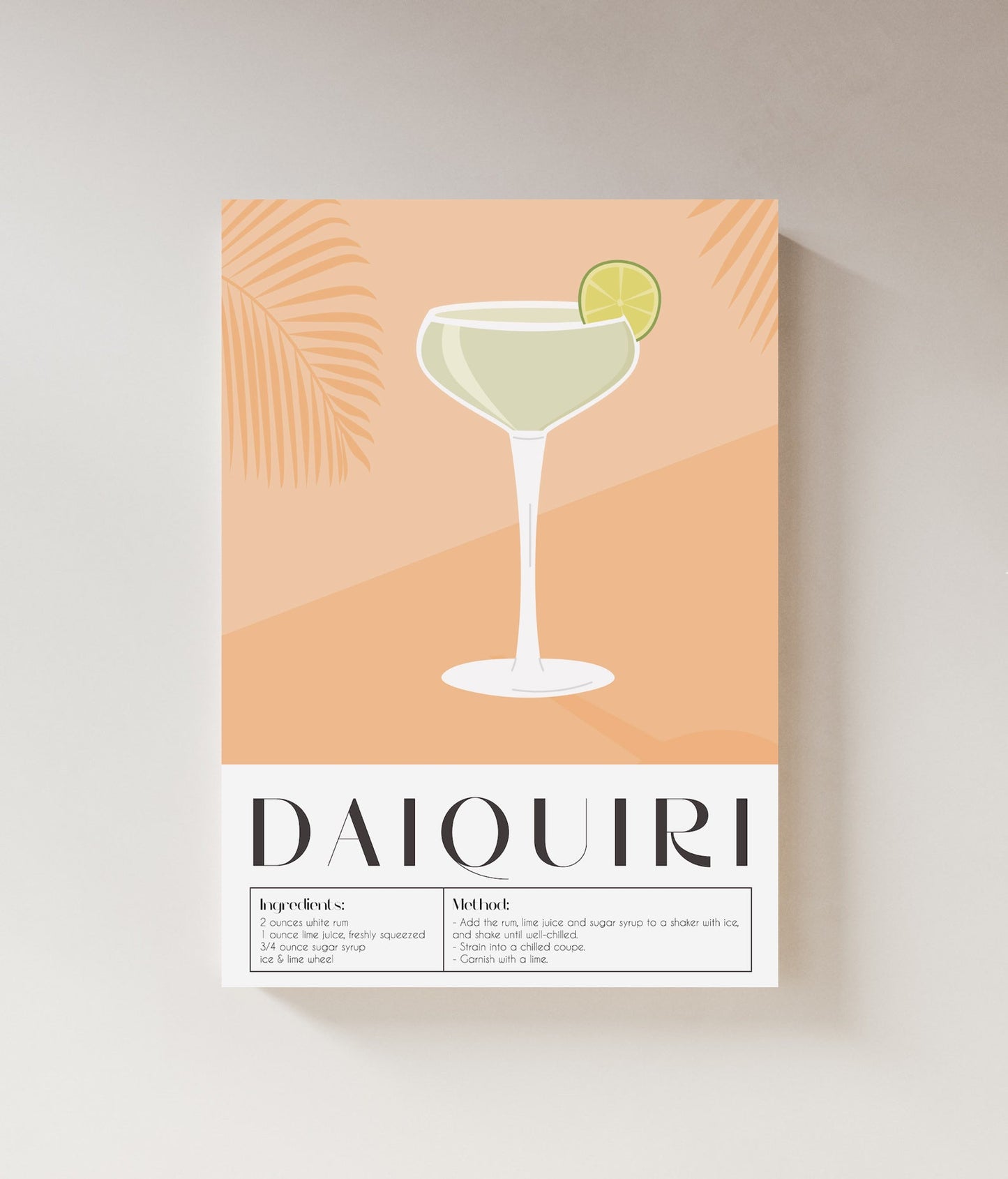 Daiquiri | Cocktail Art | Bar Cart Decor