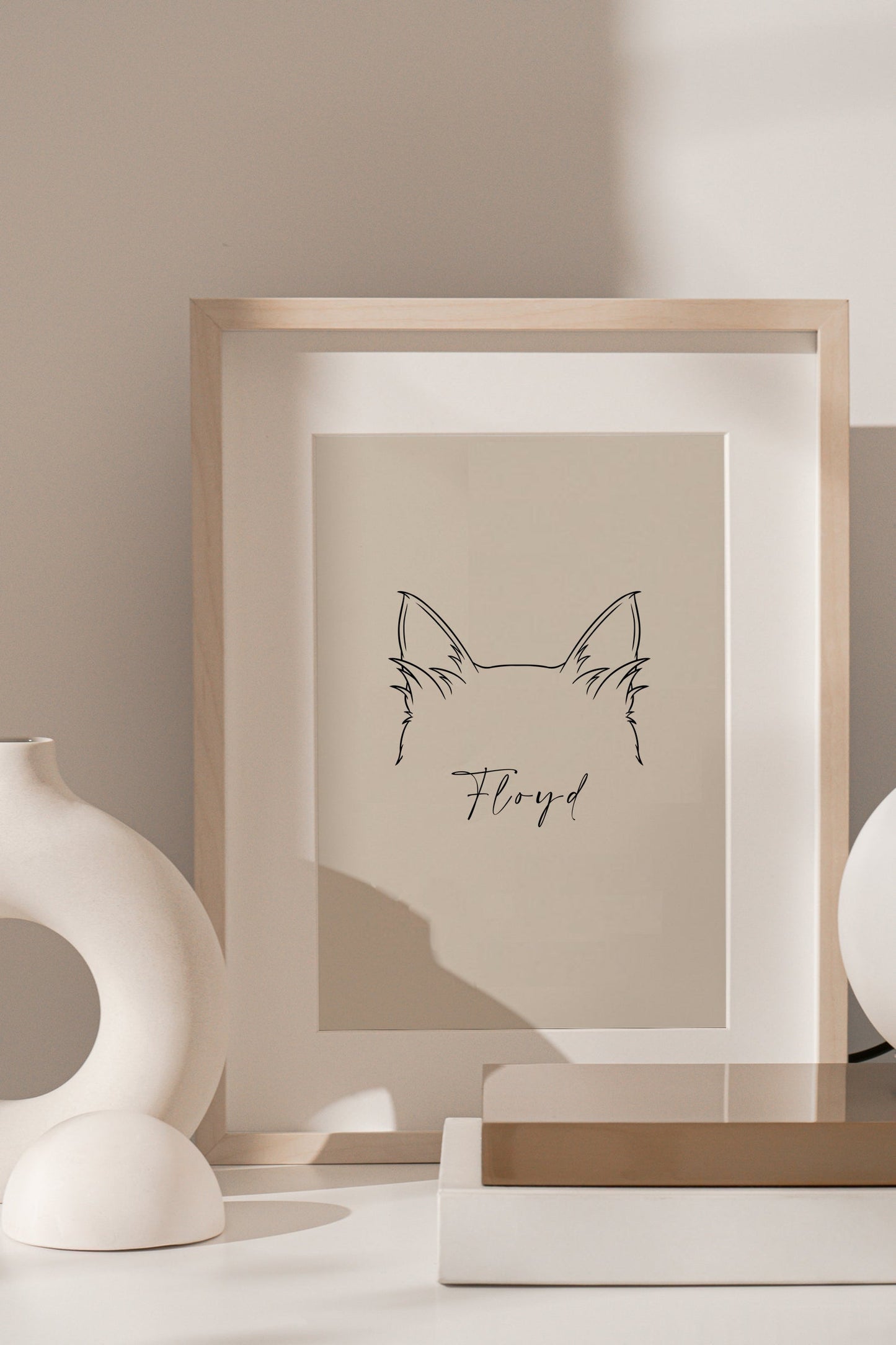 Personalised Cat Ears Print