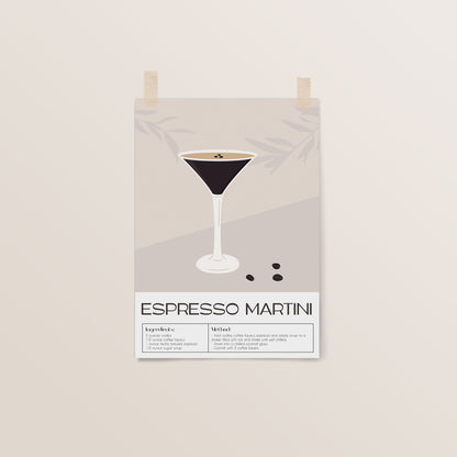 Espresso Martini | Cocktail Art | Bar Cart Decor