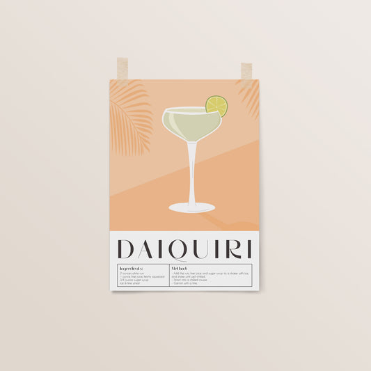 Daiquiri | Cocktail Art | Bar Cart Decor