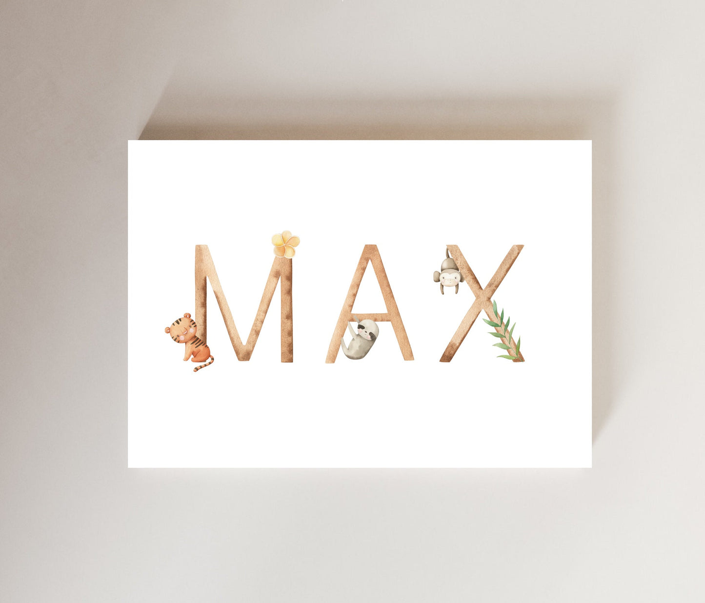 Personalised Woodland Animal Name Print | Nursery Wall Art