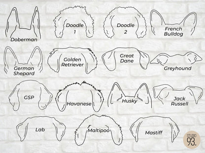 Personalised Dog Ears Print