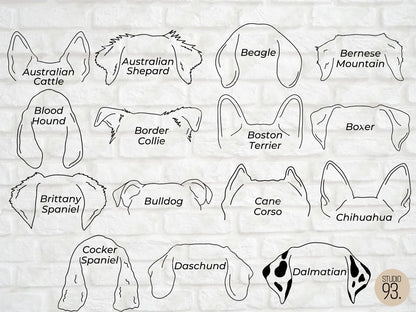 Personalised Dog Ears Print