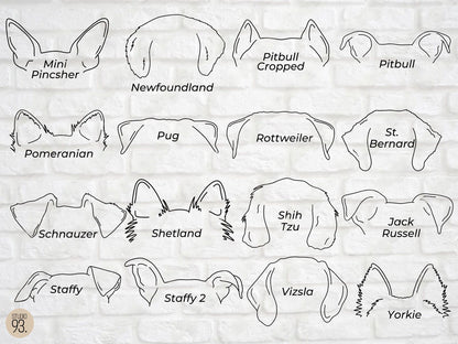 Personalised Dog Ears Print