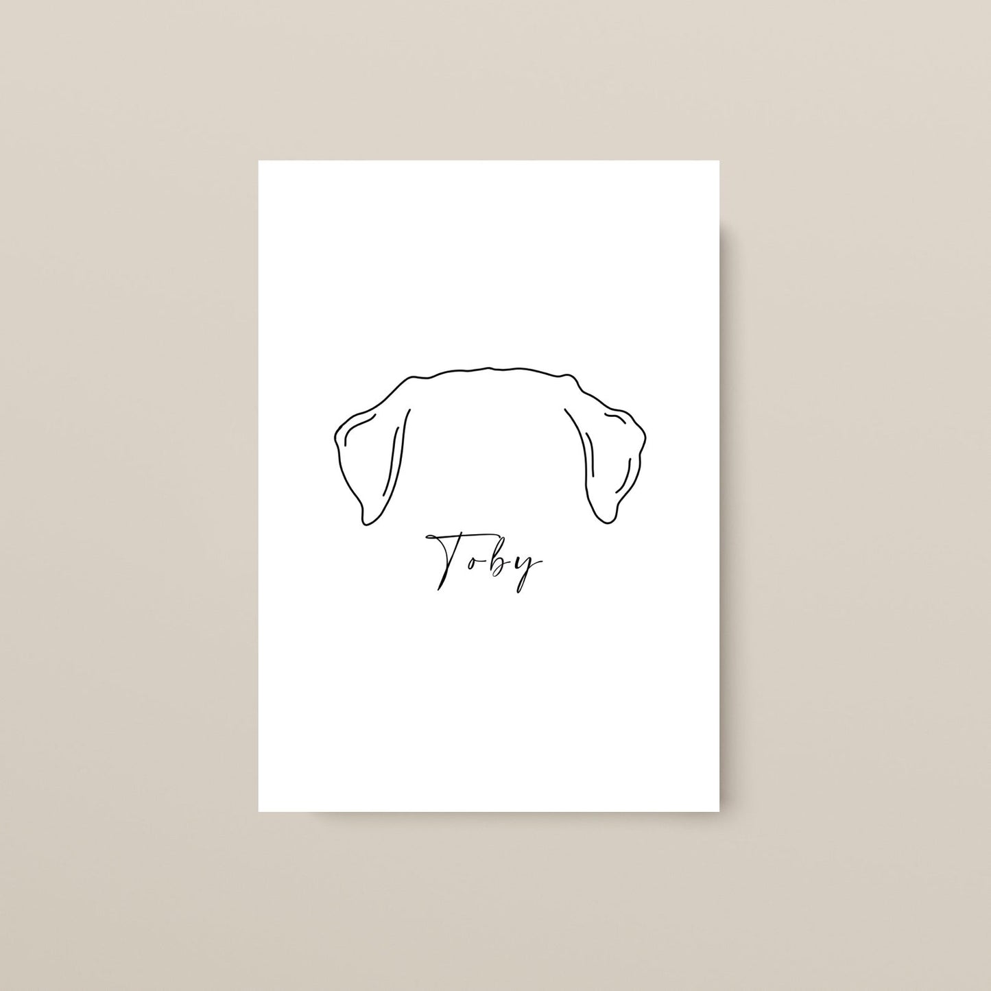 Personalised Dog Ears Print