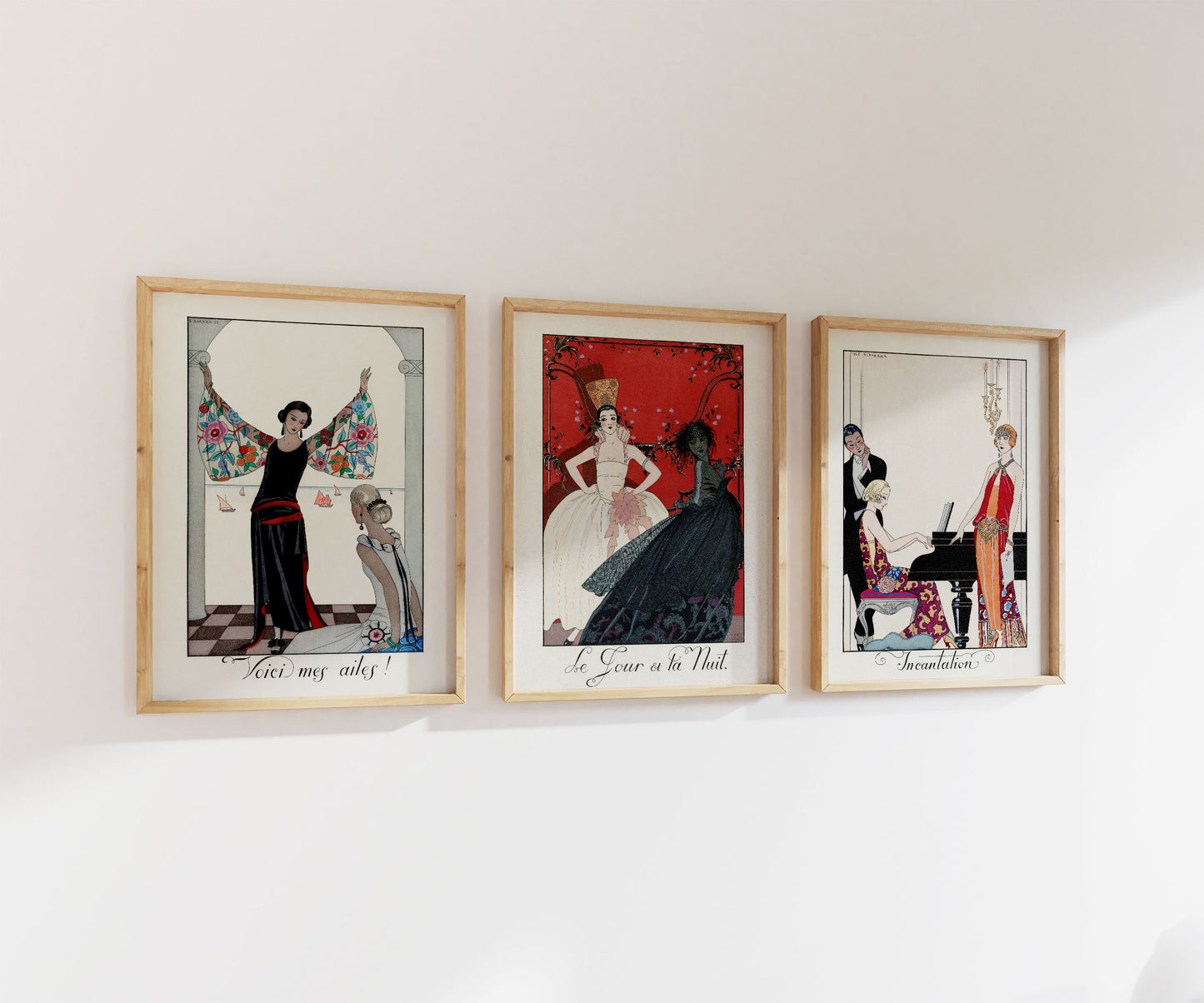 George Barbier Fashion Illustrations | Gallery Wall | Set of 3