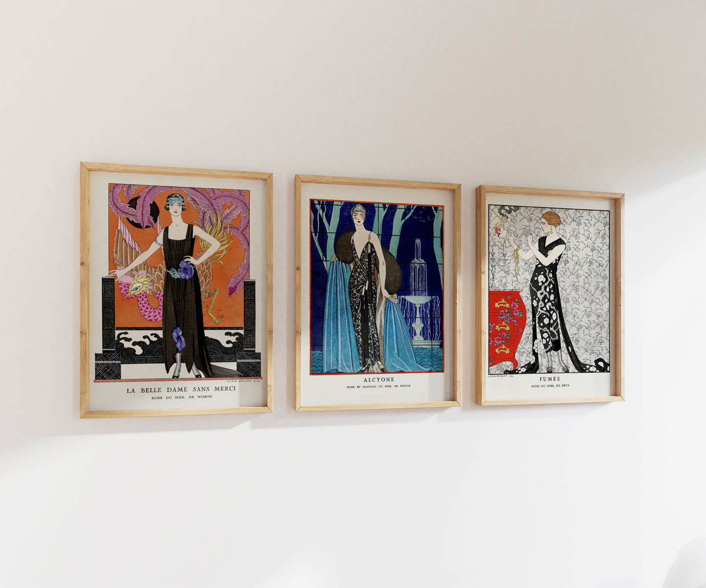 George Barbier Fashion Illustrations | Gallery Wall | Set of 3