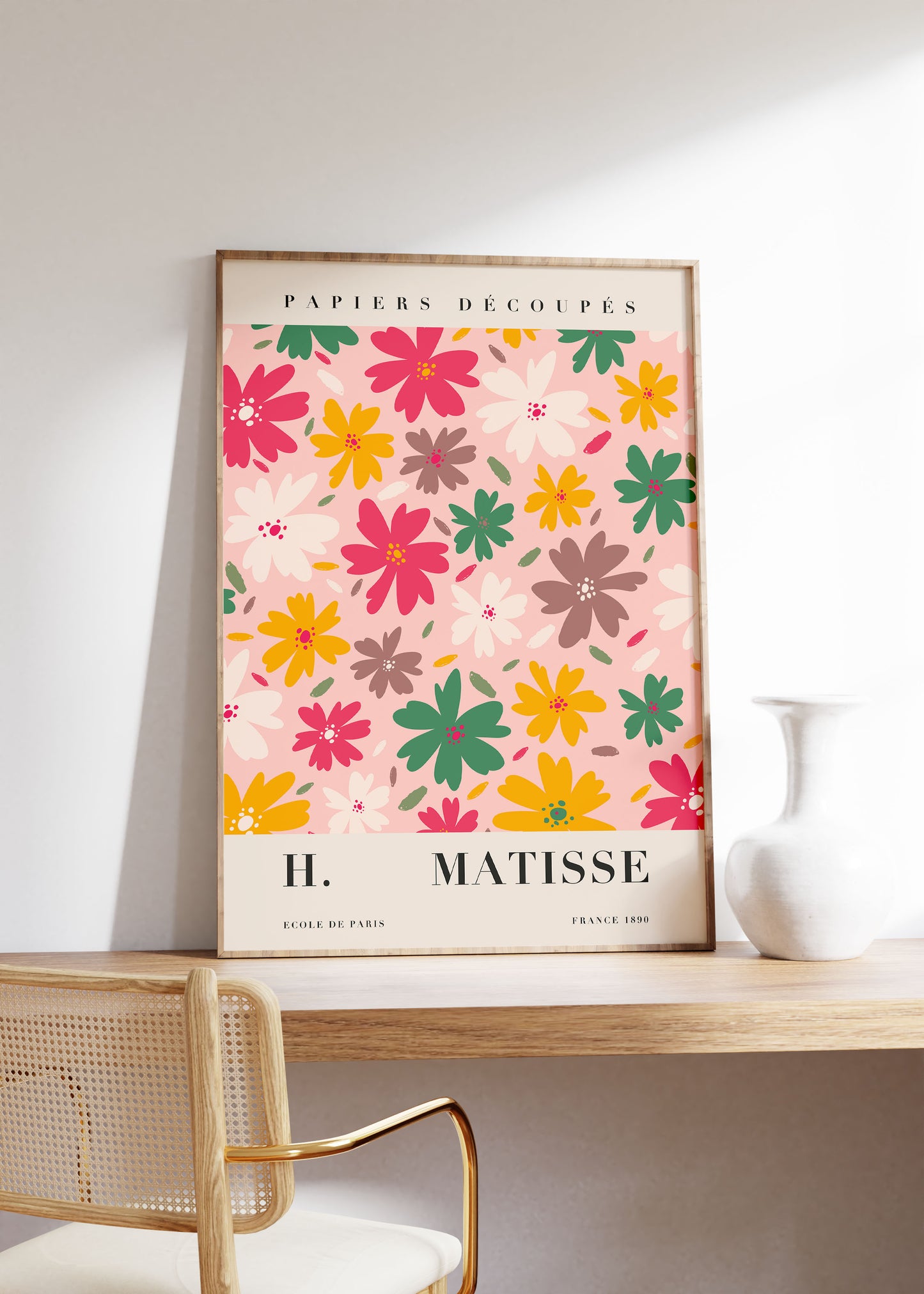 Flower Market Print | Bright Floral | Matisse Art Exhibition Poster