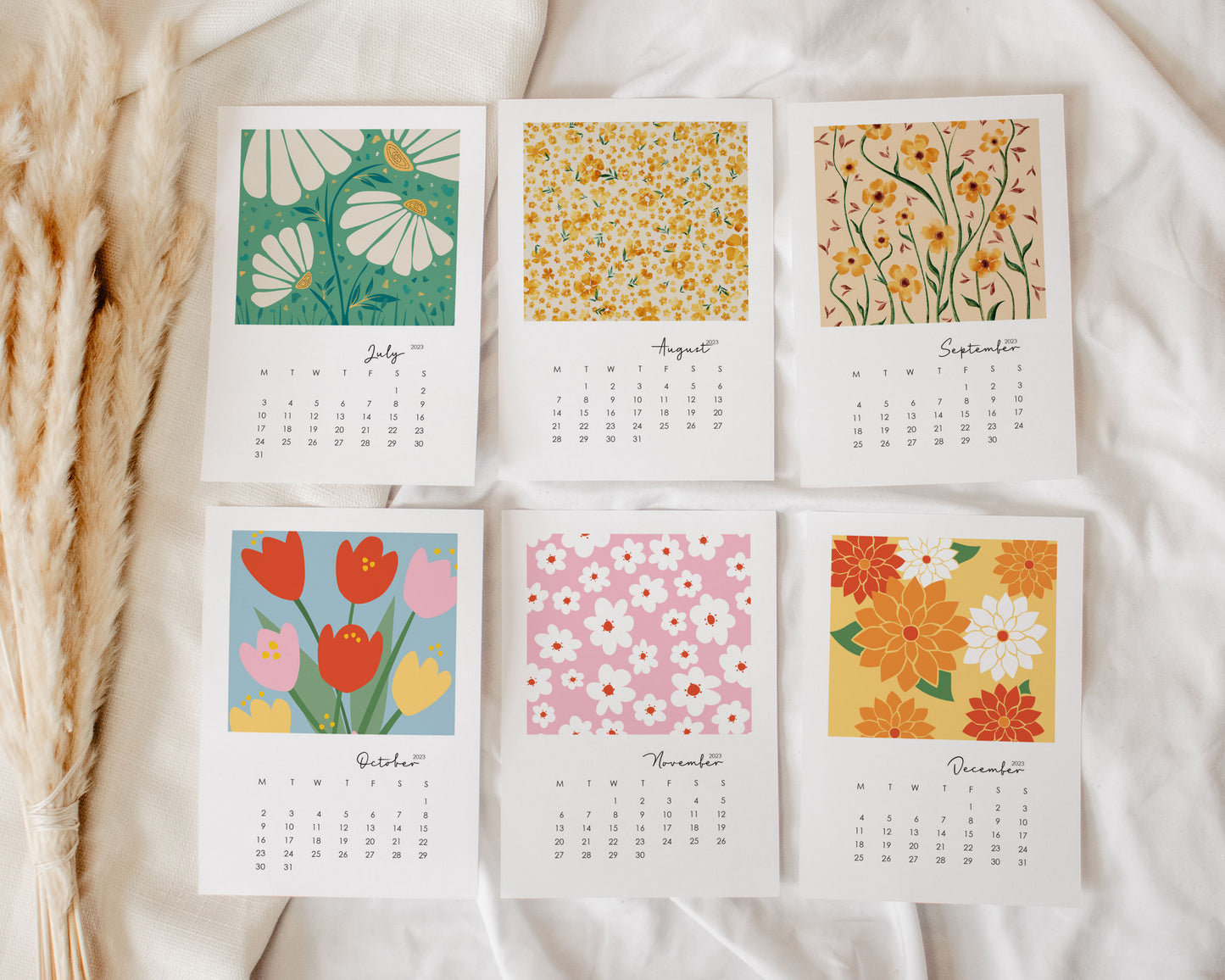 The Flower Market Print Collection | Desk Calendar