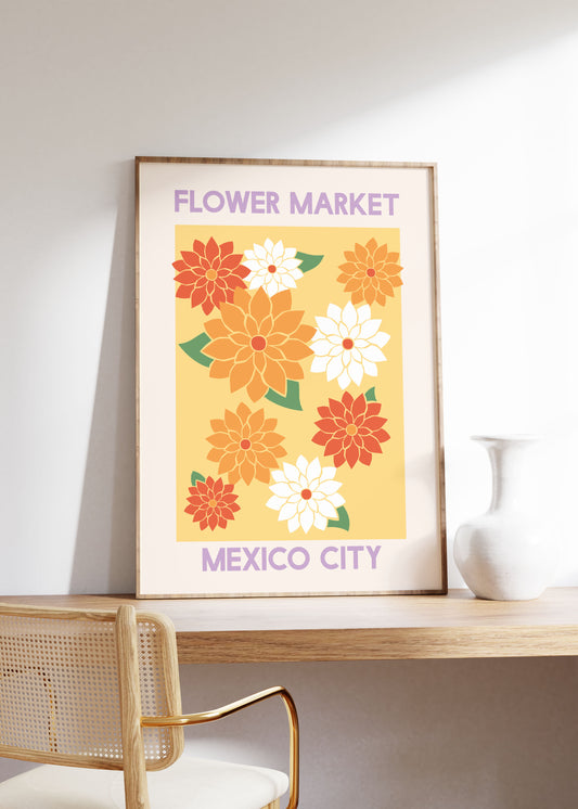 Flower Market Print | Mexico City