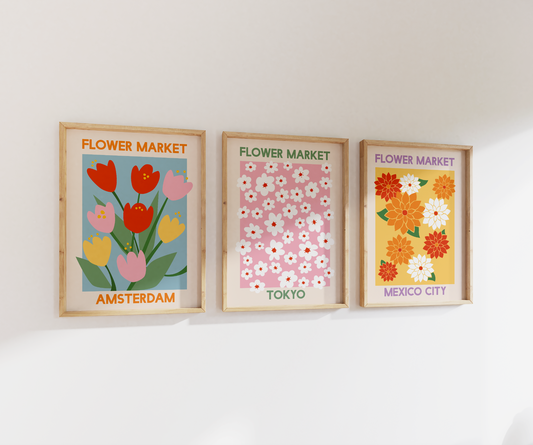 The Flower Market Print Set | Gallery Wall | Set of 3