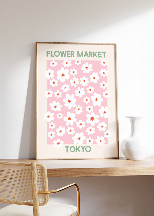 Flower Market Print | Tokyo