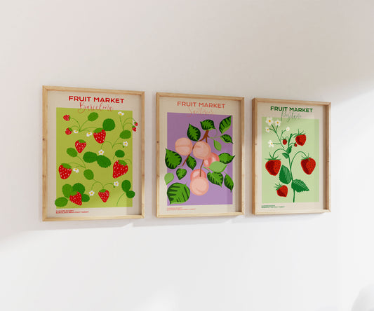 Fruit Market Print Set | Gallery Wall | Set of 3