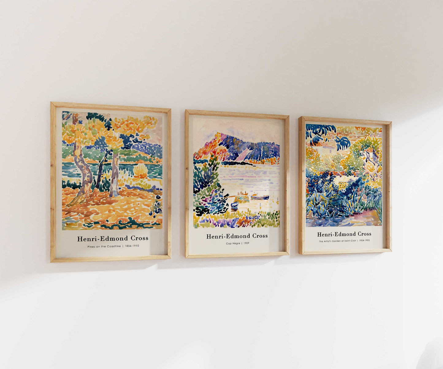 Henri-Edmond Cross Paintings | Gallery Wall | Set of 3