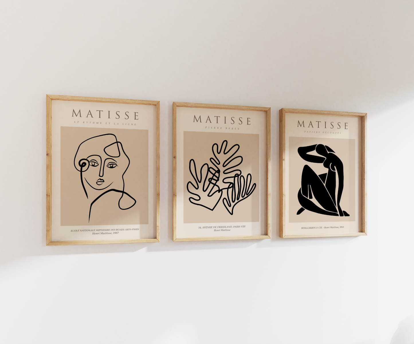 Henri Matisse Beige Set | Gallery Wall | Set of 3 – Studio93