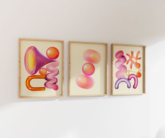 Psychedelic Print Bundle | Gallery Wall | Set of 3