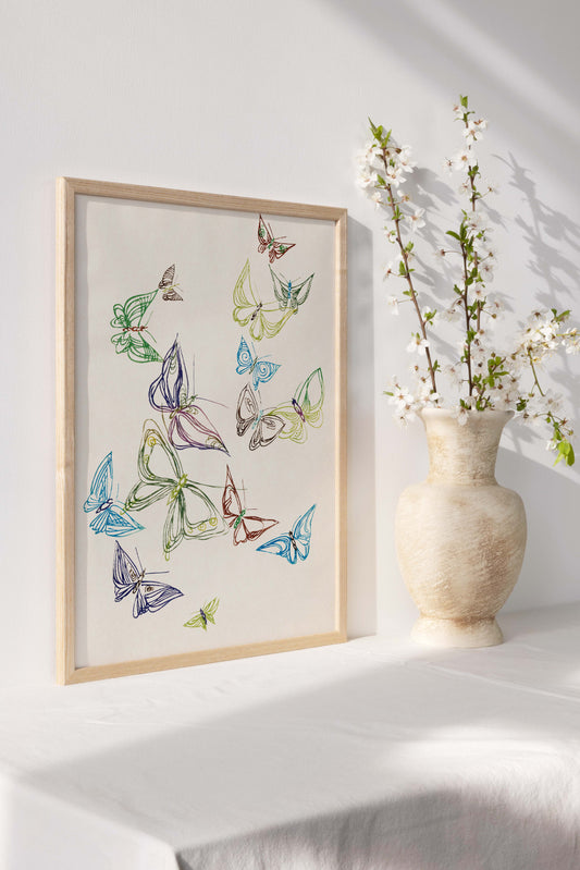'A Thousand Butterflies' Print | Kamisaka Sekka | Japanese Wall Art