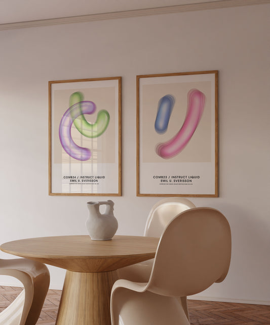 Psychedelic Noodle Duo | Postmodern Wall Art