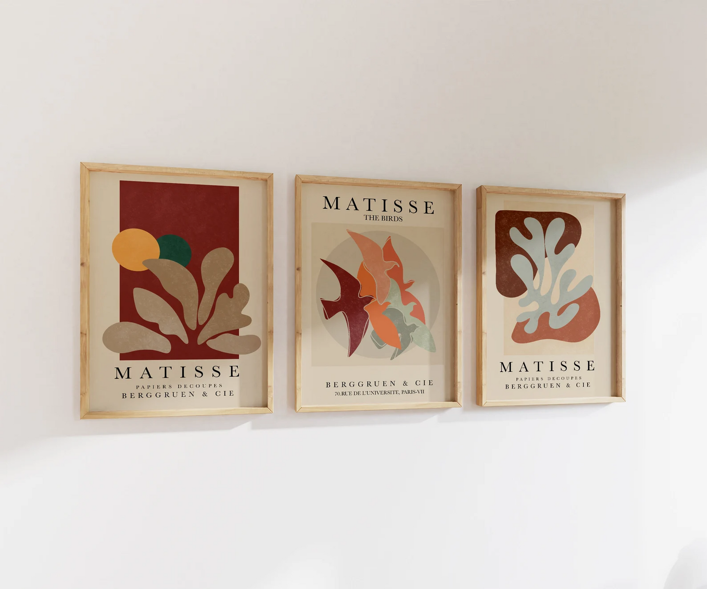 Henri Matisse Burgundy Print Set | Gallery Wall | Set of 3