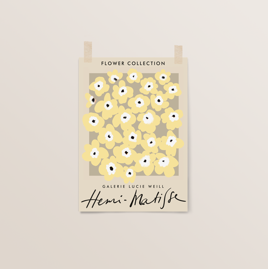 Yellow Floral | Matisse Wall Art Exhibition